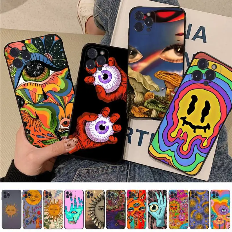 

Indie Hippie Phone Case for iPhone 8 7 6 6S Plus X SE 2020 XR XS 14 11 12 13 Mini Pro Max Mobile Case