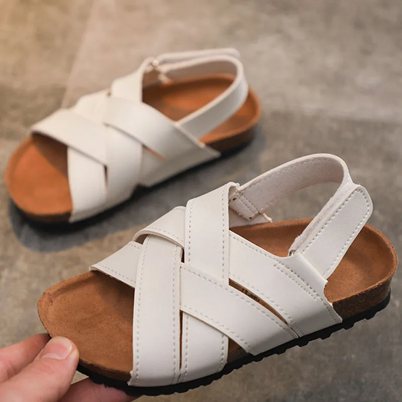 Новые летние сандалии для мальчиков повседневная пляжная обувь девочек детские