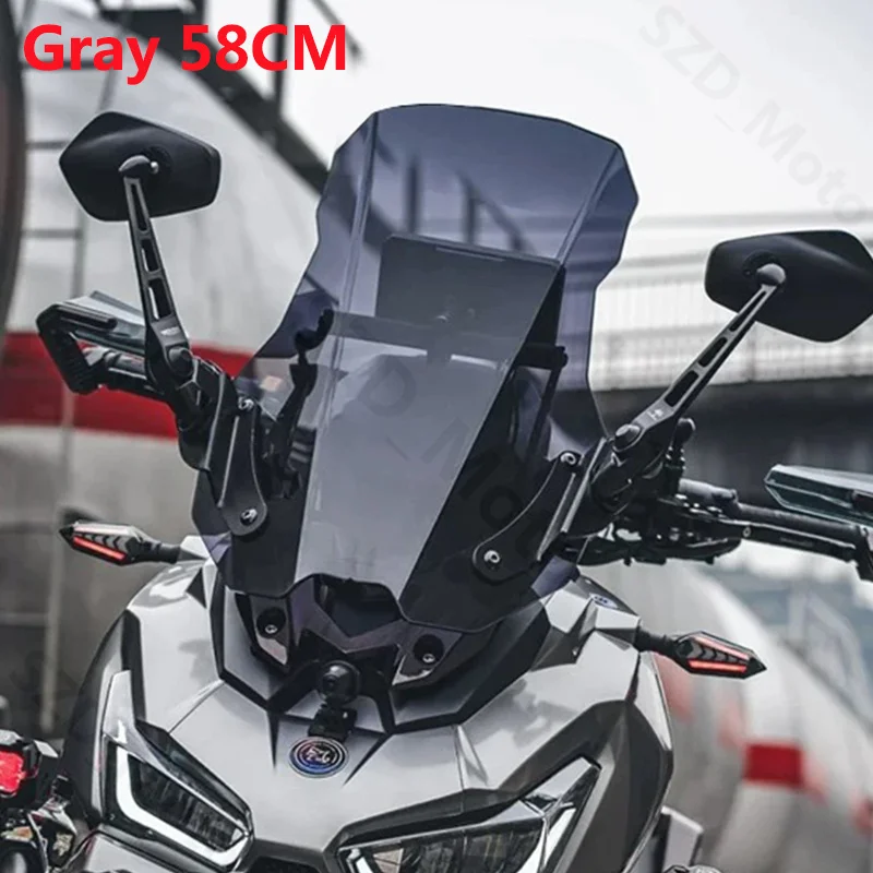 Фото Лобовое стекло для SYM Husky ADX 125 ADX125 2023 2024, аксессуары для мотоциклов, ветровые стекла, ветровые дефлекторы, козырек серого цвета №3
