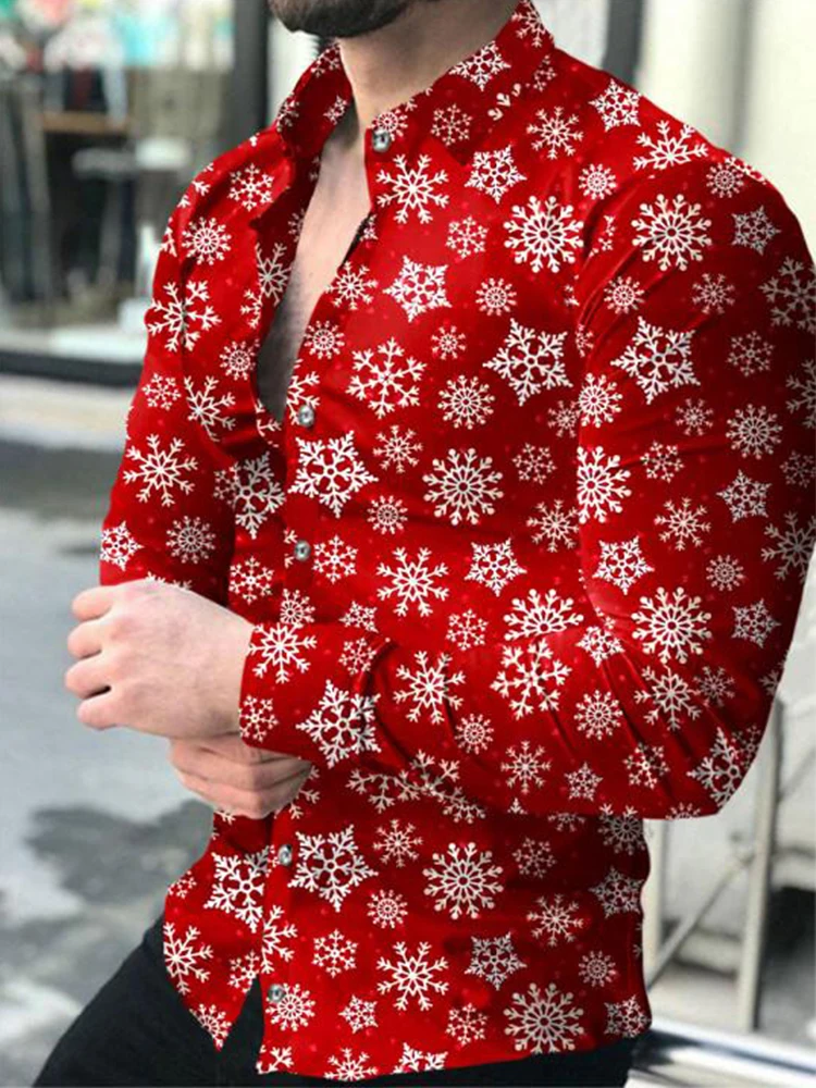 Мужская рубашка с отложным воротником |