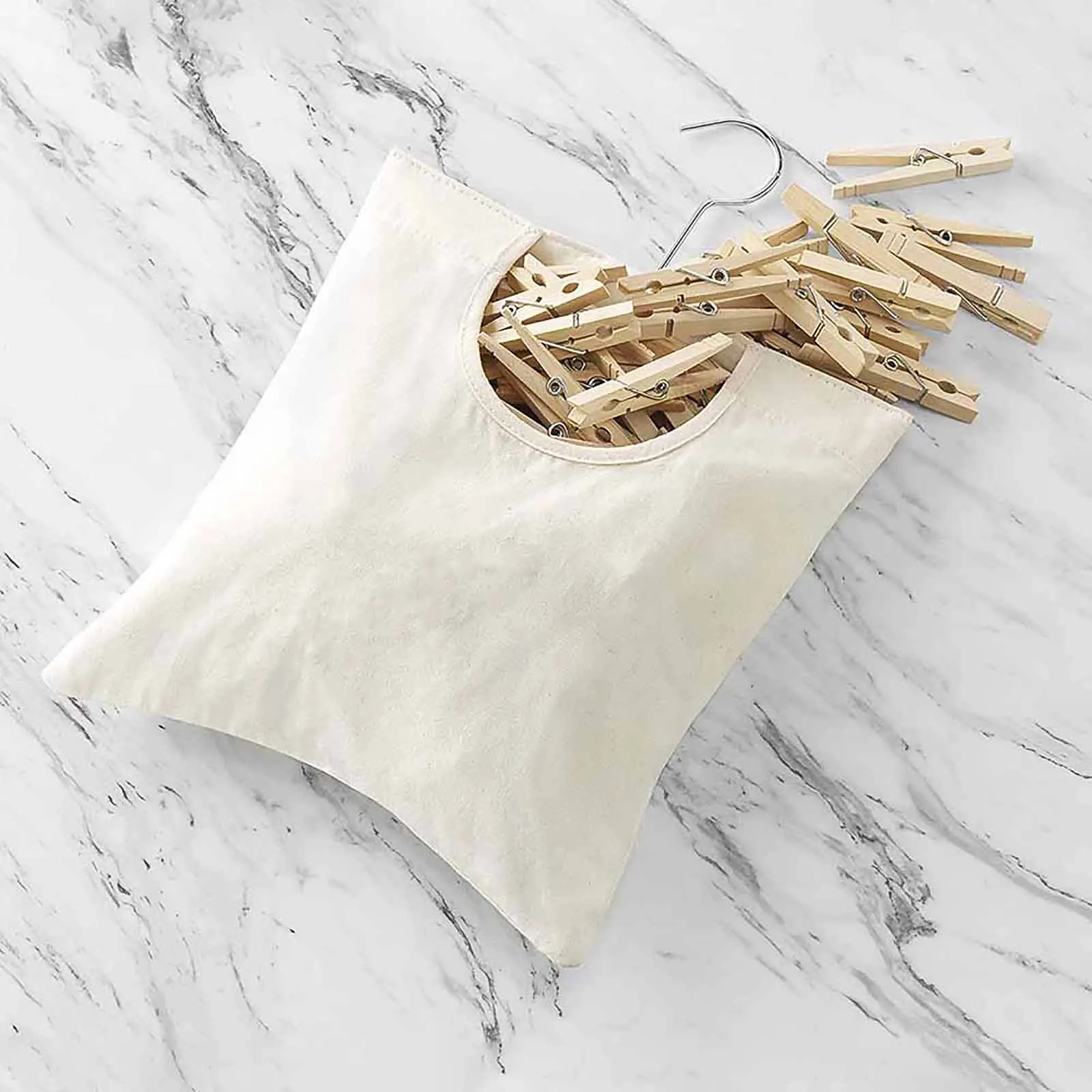 

Washable Clothespin Storage Bags Hanging Clothes Pin Organizer Room-Saving Clothespins Pocket-Can Clothes Pins Hooks For Home