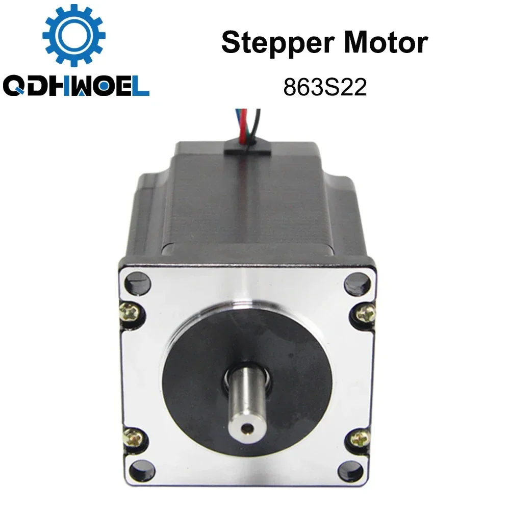 Фото QDHWOEL Leadshine 3-фазный шаговый двигатель 863S22 для NEMA34 5A Длина 71 мм Вал 12 мм №3