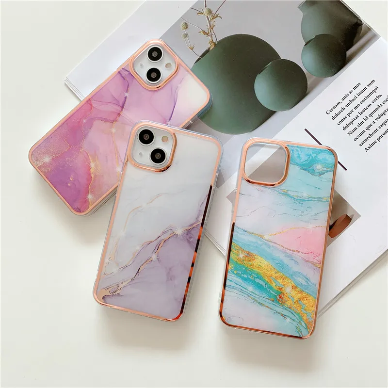 plating marble phone case for motorola moto g50 g30 g20 g10 g60 g40 fusion g pure e40 e20 e30 e7 e7i power back cover free global shipping