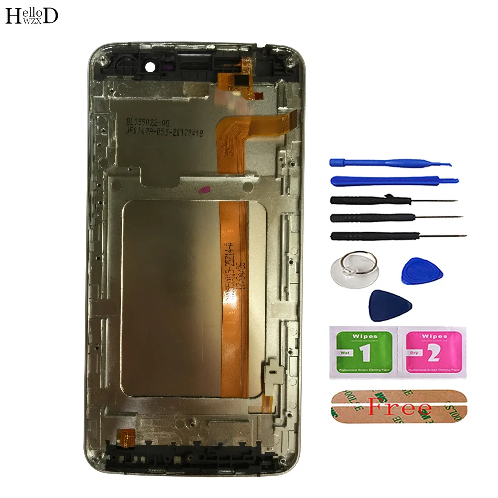 5 5 mobile for homtom ht27 lcd display with touch screen digitizer assembly for homtom ht27 phone accessory with frame tools free global shipping