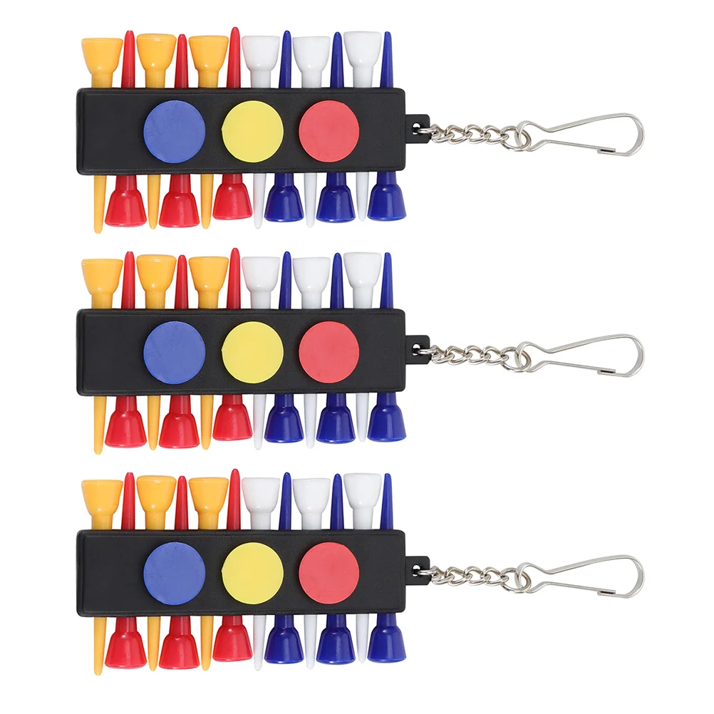 

3 Sets Plastic Tee Carriers Compact Tee Holders Portable Tee Keepers for Outdoor