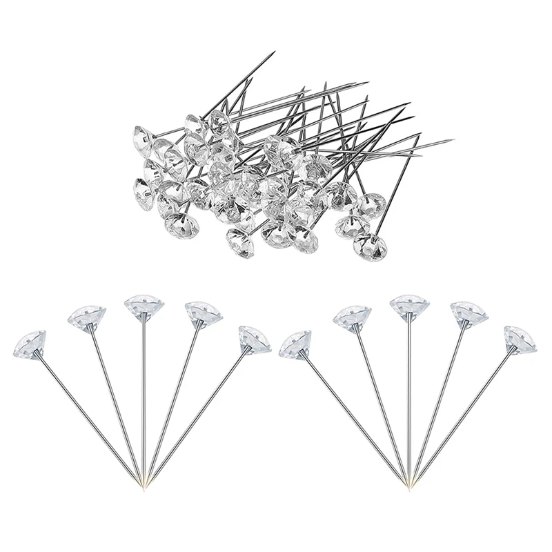 

300Pcs Bouquet Pins,Sewing Corsages Flower Pins,Long 2 Inch Straight Head Pins for Wedding,DIY Craft Decoration Quilting