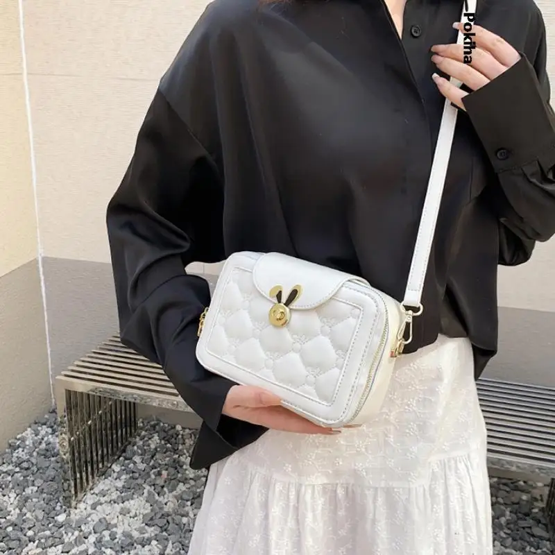 

Женские модные кошельки и сумочки, роскошная кожаная сумка через плечо, летняя коллекция 2023 года, универсальная маленькая Повседневная однотонная сумка на плечо