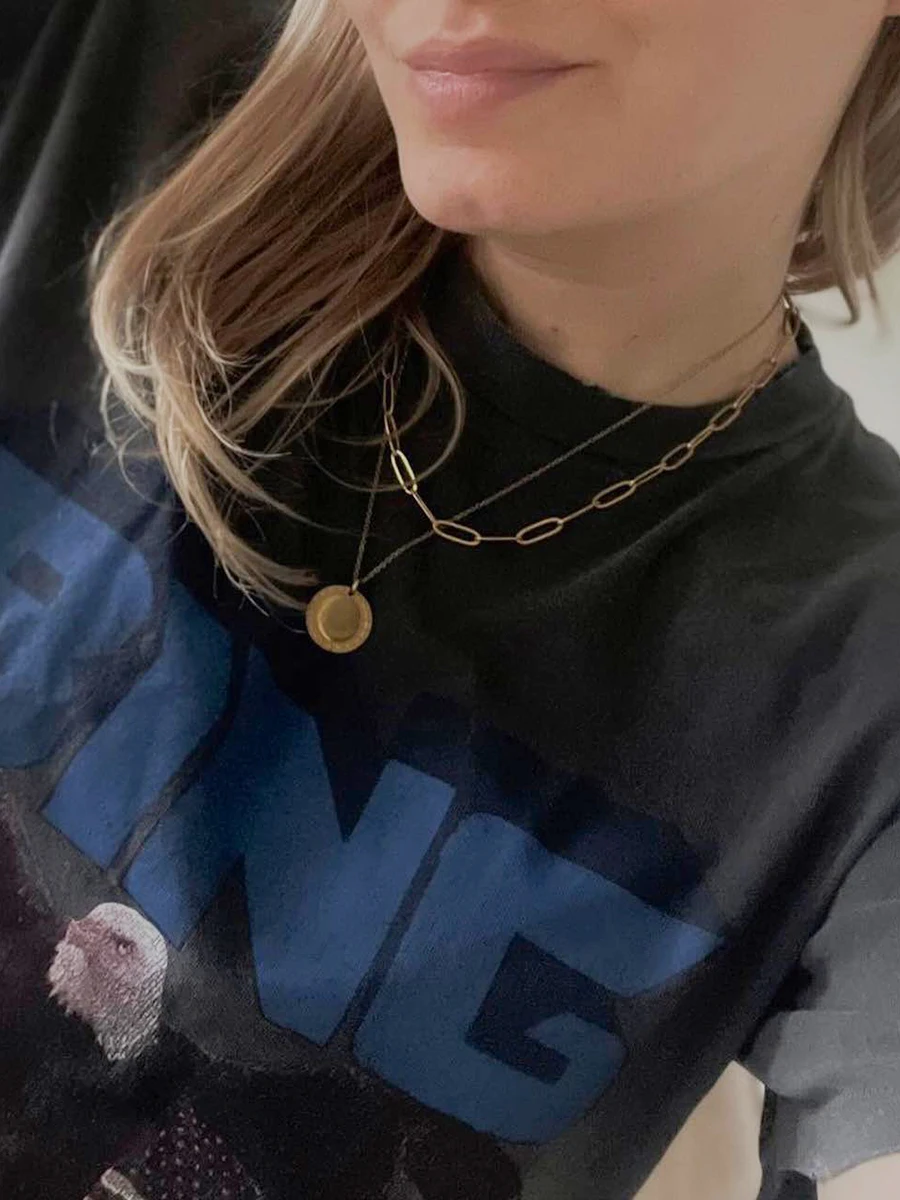 

Eagle Letter Print T-shirt Summer Women Round Neck Fashion Vintage Short Sleeve T-shirts Female Rock N Roll Casual Top Tees 2023