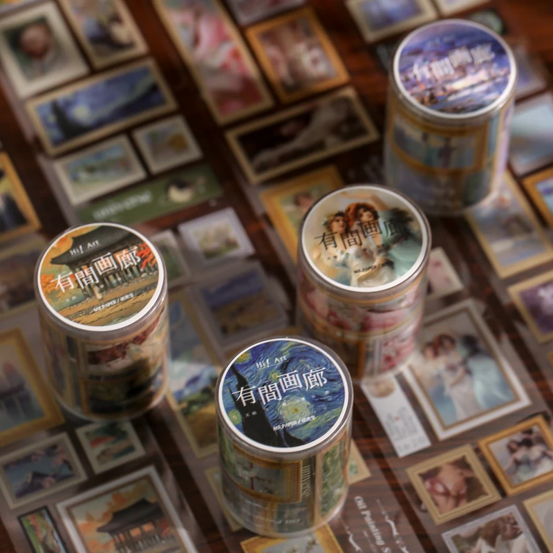 

Kawaii PVC Single Decorative Adhesive Tape Masking Washi Tape Gallery Creative Art Oil Painting Hand Account Decorative Collage