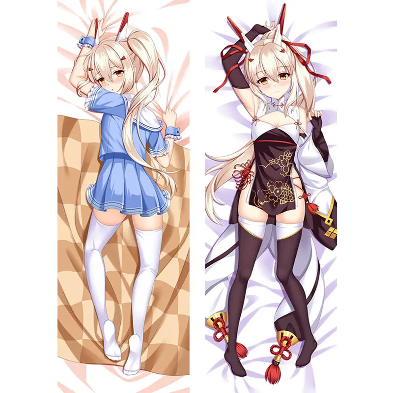 

60x180cm New Arrival Anime Game Azur Lane Pillow Covers Dakimakura Case 3D Two-sided Bedding Hugging Body Pillowcase Skin Peach