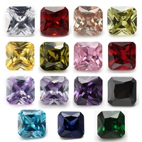 size 3x3mm10x10mm square octangle shape 5a cz stone synthetic gems cubic zirconia for jewelry white garnet black golden green