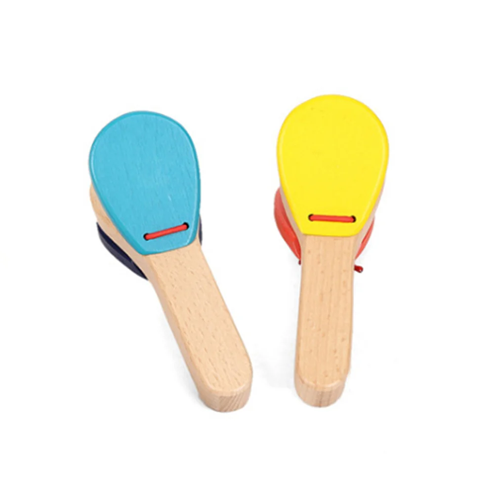 

Castanet Toy Percussion Clapper Musical Wooden Kids Finger Wood Castanets Band Rhythm Instrument Educational China Allegro Clap
