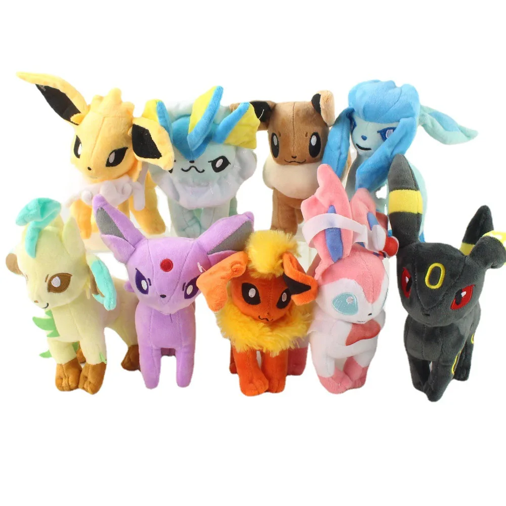

Pokemon Plush Toy 15-20cm Kawaii Anime Character Plush Toy Eeveelution Sylveon Flareon Vaporeon Kids Christmas Halloween Gift