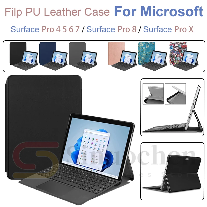 

Регулируемый складной чехол-подставка для Microsoft Surface Pro 4 5 6 7 Pro 8 Pro X