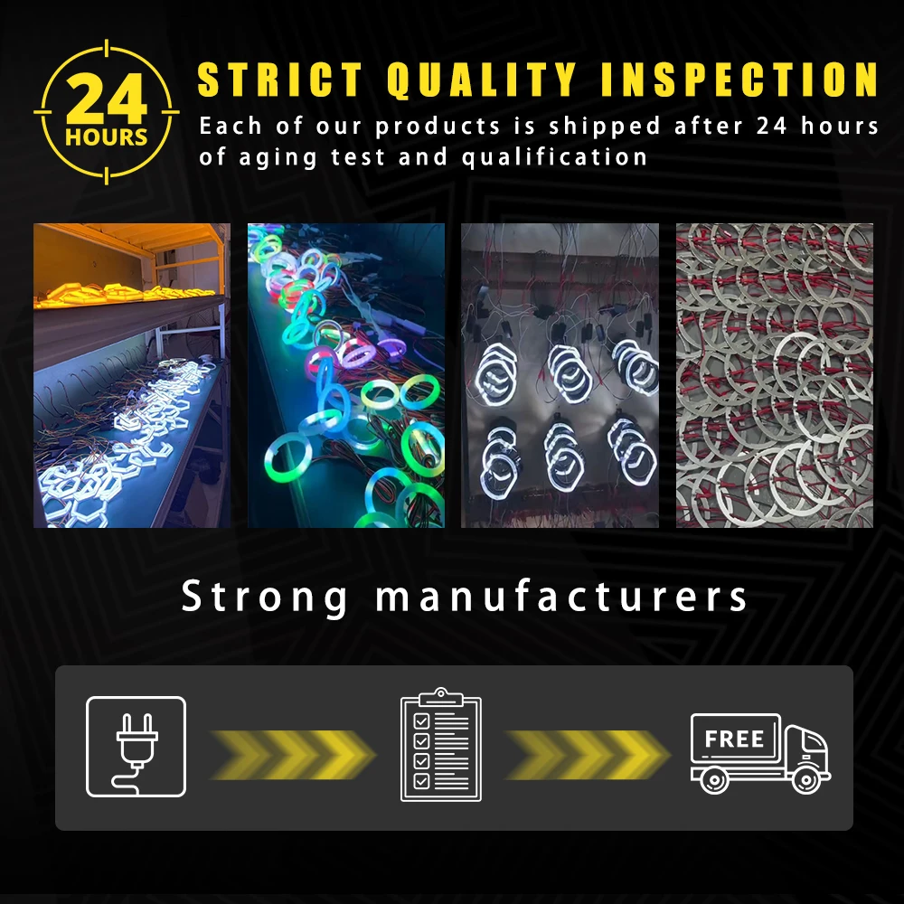 2 шт./комплект квадратные галогенные кольца для биксеноновых линз проектора 100 мм