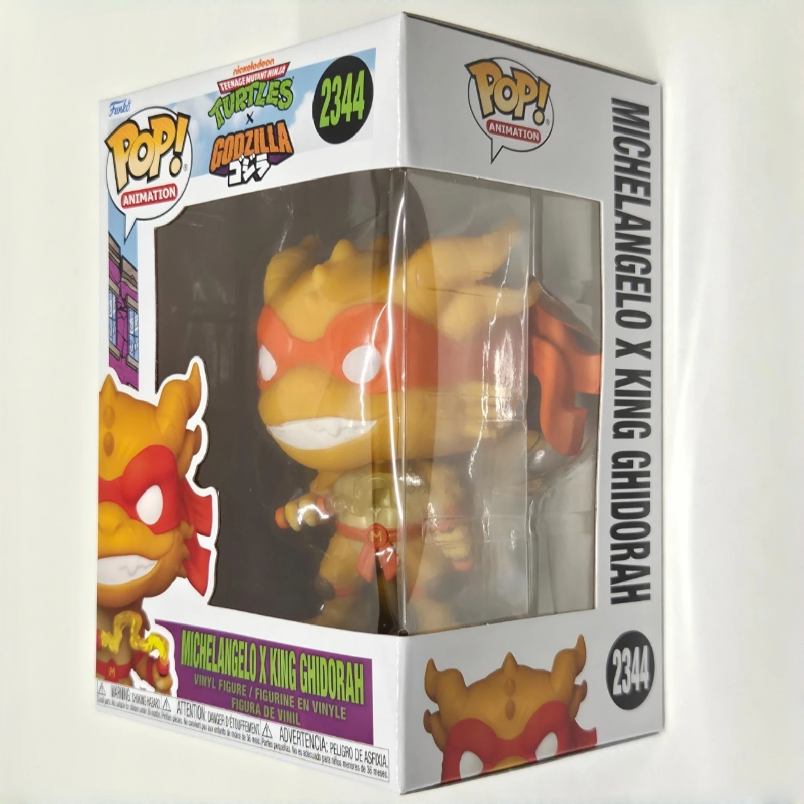 Фото Фигурка Teenage Mutant Ninja Turtles Michelangelo x King Ghidorah, официальная лицензионная коллекция Funko POP, ограниченная серия, игрушка для фанатов №2