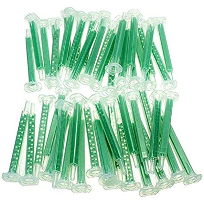

50 Pieces F6-16 Green Ab Glue Mixing Tube Static Mouth Section 16 Nozzles