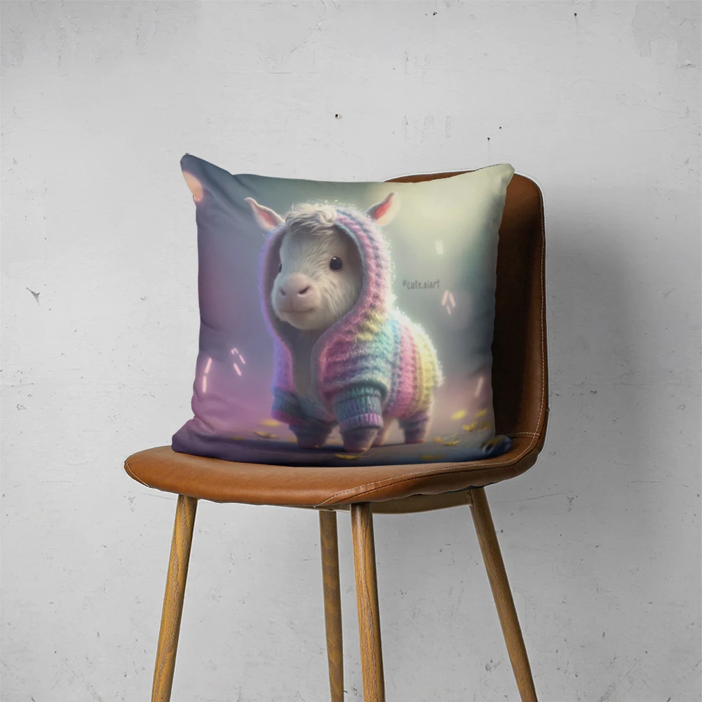 

CUTE AI PILLOW 089 Customizable Bedroom Bed Sofa Hotel Car Lumbar Pillow Fashion Decorative Cover