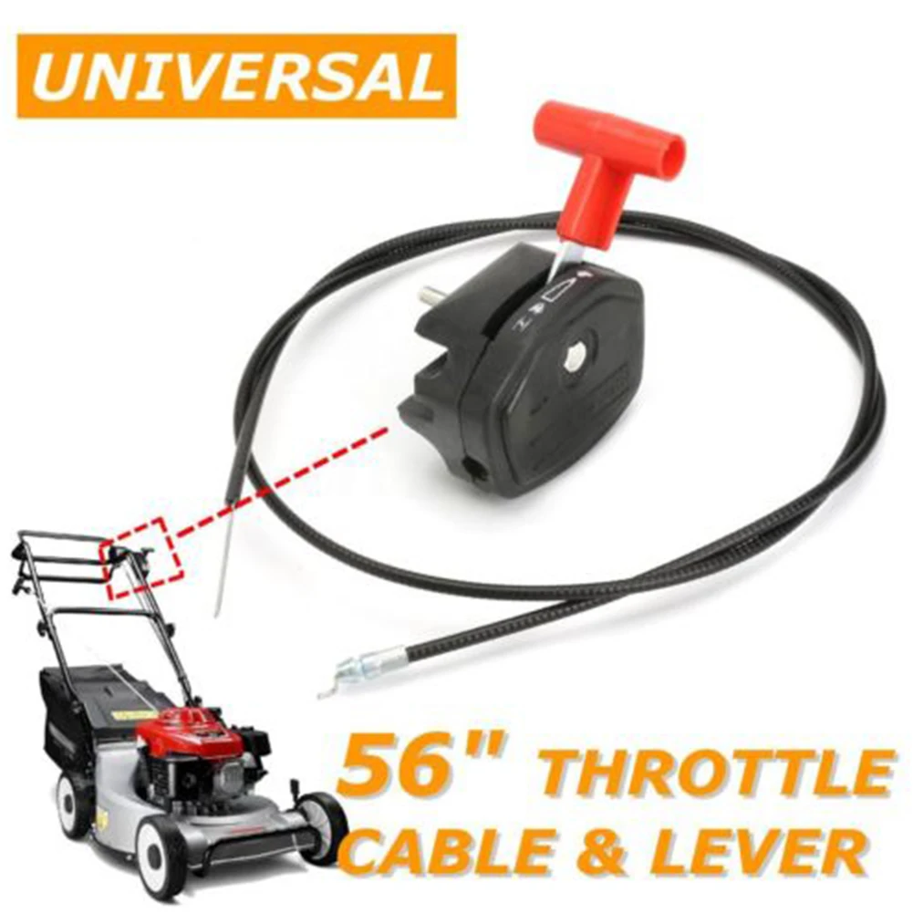 

Lawnmower Throttle Switch Universal Lever Control Handle Garden Durable With Cable Accessories Lightweight Tool Parts