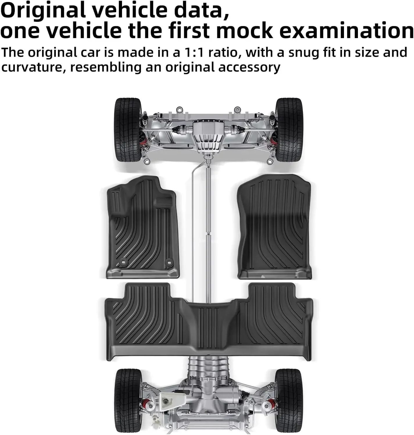 Фото Коврики для Toyota Tundra CrewMax Cab 2014-2021 TPE Всепогодные напольные вкладыши Аксессуары для интерьера, 1-й и 2-й ряд Автомобильные коврики Автомобильные №5