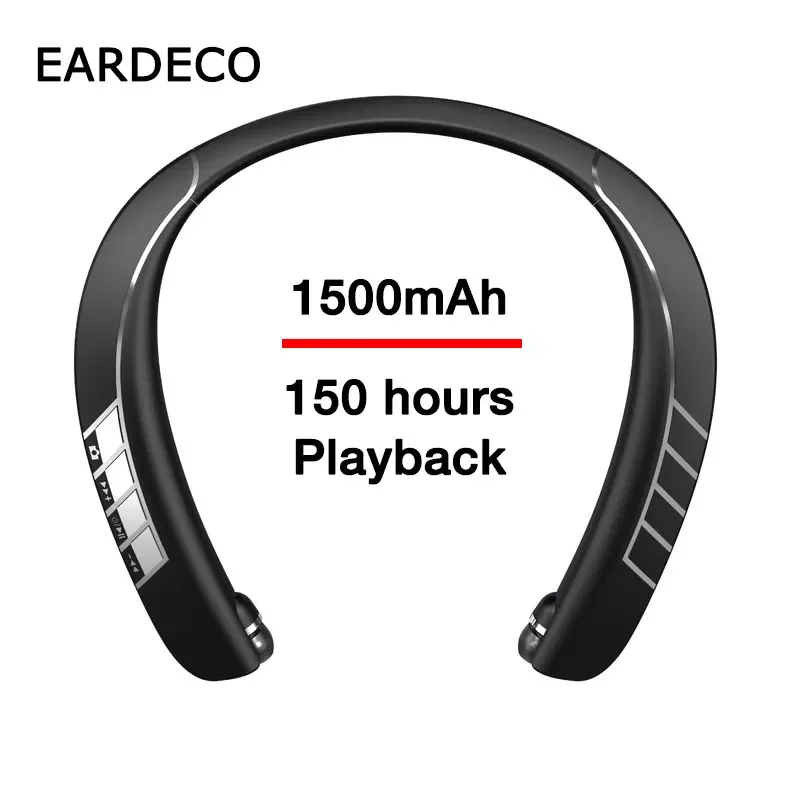 

Беспроводные наушники EARDECO с функцией воспроизведения 150 часов, Bluetooth наушники с басами, наушники с шейным ободом, Спортивная стереогарнитур...