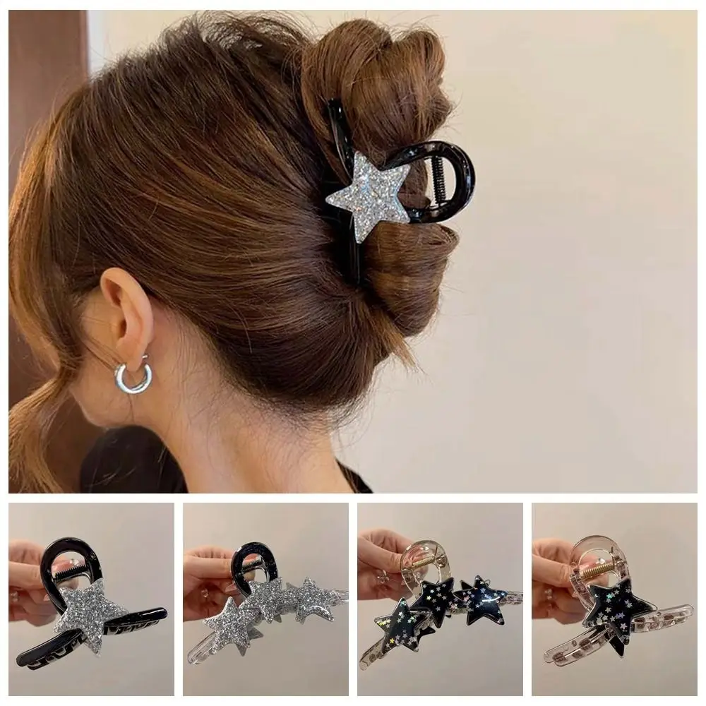 

Pentagram Star Hair Claw Cute Silver Y2k Hair Accessories Hairpin Girls