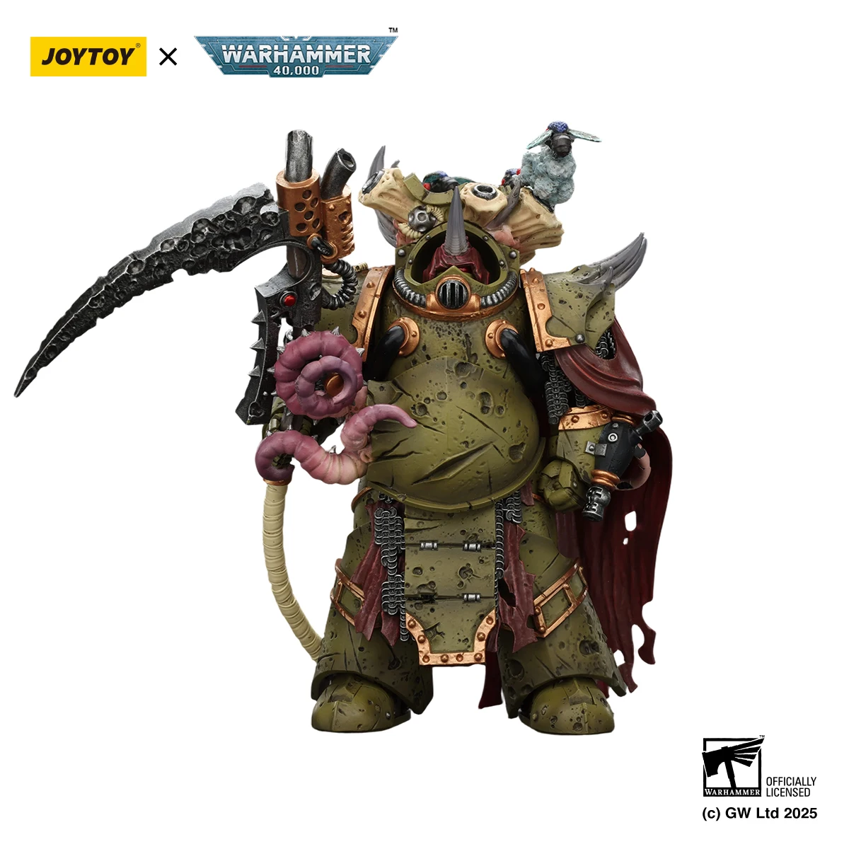 Фото [В НАЛИЧИИ] JOYTOY Warhammer 40K 1/18 Фигурка Death Guard Deathshroud Terminator Champion 3 шт. Модель №4