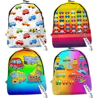 kids cute car transportation 3d print backpacks toddler cartoon knapsack children anime school bags boys girls bookbags mochilas