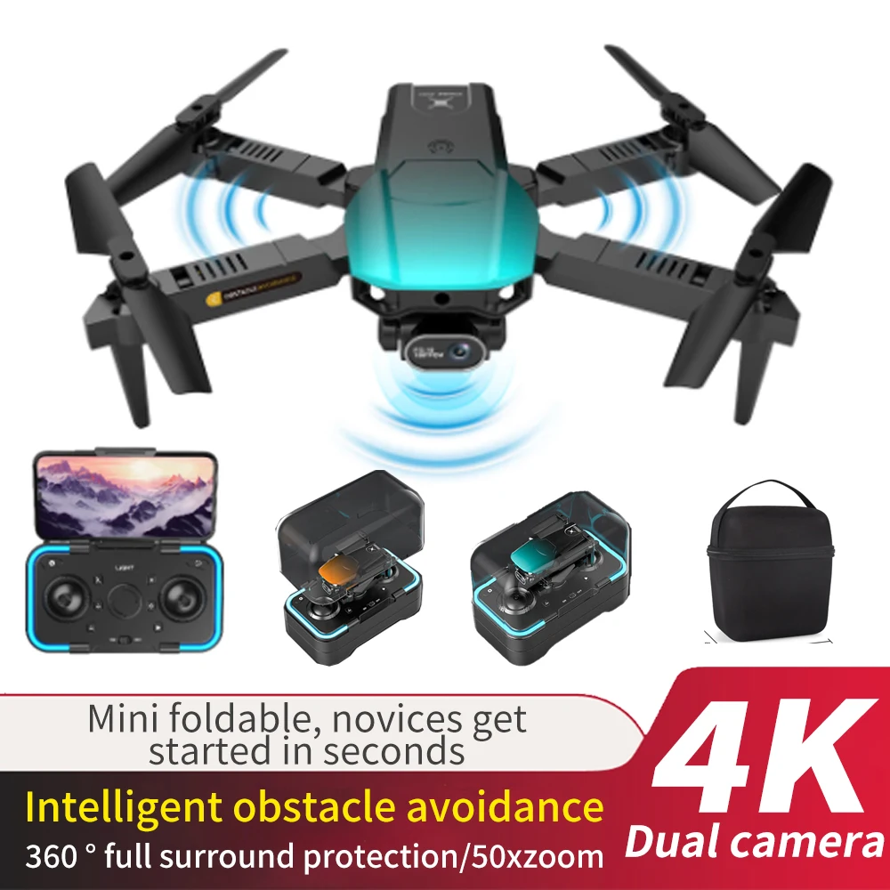 

2022 Новинка F191 мини-Дрон 4K HD Двойная камера оптический поток позиционирование препятствия складной Квадрокоптер Радиоуправляемый Дрон игру...