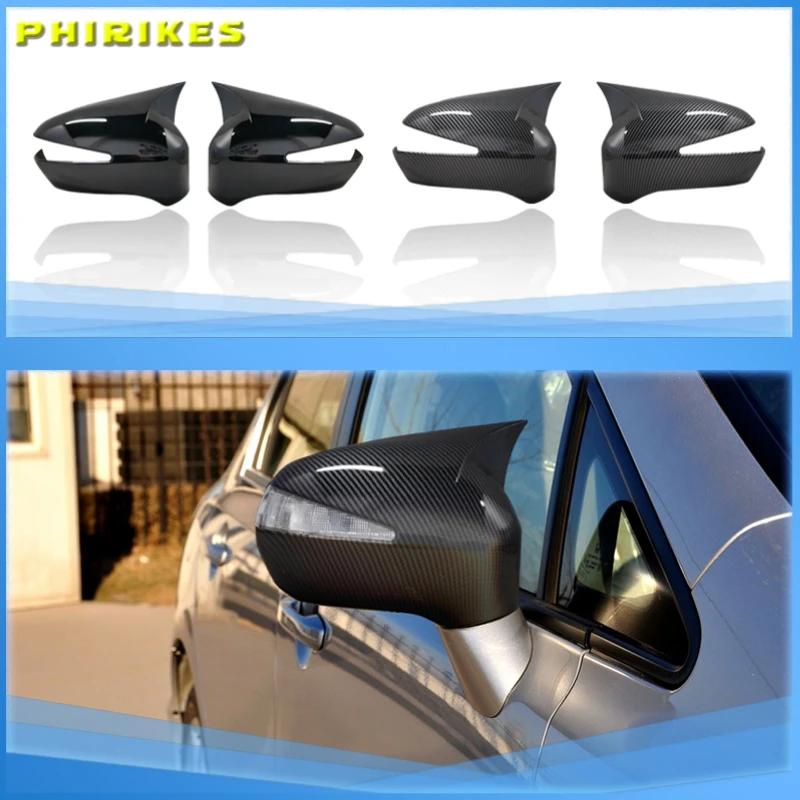 

For Honda Civic 8th gen 2006-2012 2 Pieces High Quality Abs Plastic Bat Style Mirror Covers Caps RearView Piano Black