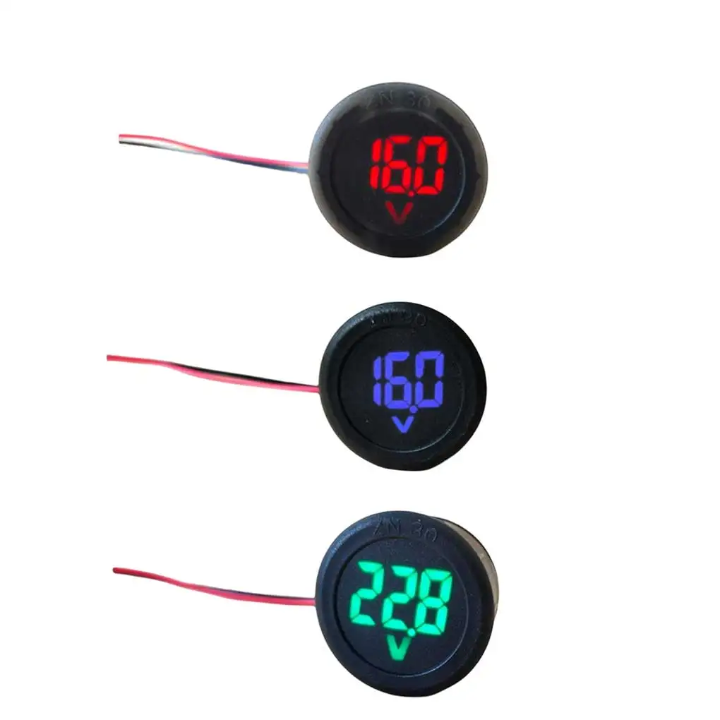 

DC 4-100V Voltage Meter Accessories Professional Panel Tester Power Digital Display Voltmeter Indicator Accessory Blue