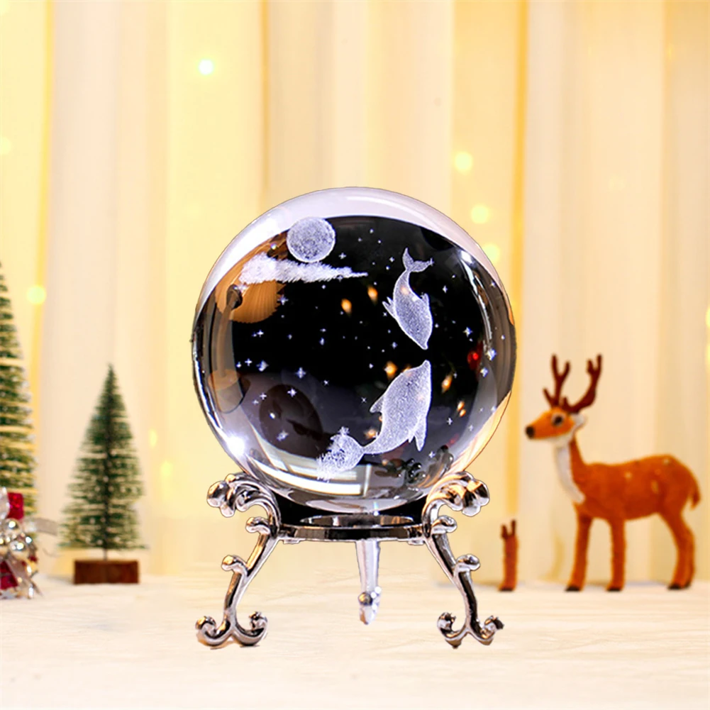 3D внутренний резной для хрустального шара ручной крест молитовная фигурка