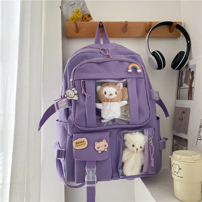 Japanese High School Girls Backpack School Bags For Teenage Girls Multi Pockets New Kawaii Backpack Women Harajuku Cute Mochila