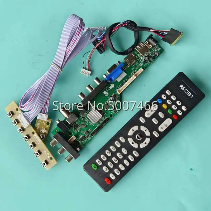 

Плата контроллера ЖК-дисплея, DIY комплект, подходит для Φ TLC6 14 "экрана LVDS 40 Pin 1366 768 AV USB HDMI-совместимый VGA Digital 3663 DVB