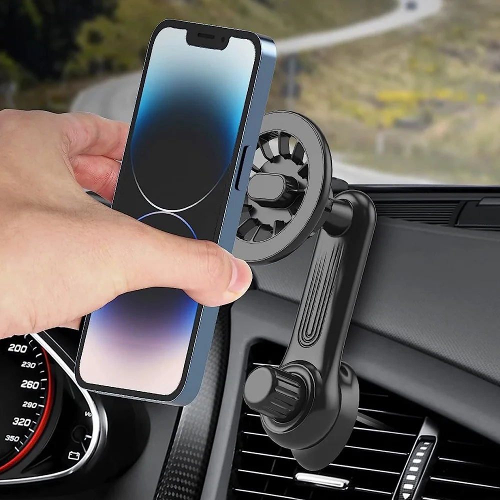 

Magnetic Car Phone Holder for MagSafe Universal Car Air Outlets Clip Mount Mobile Phone Stand for iPhone 14 13 12 Xiaomi Samsung