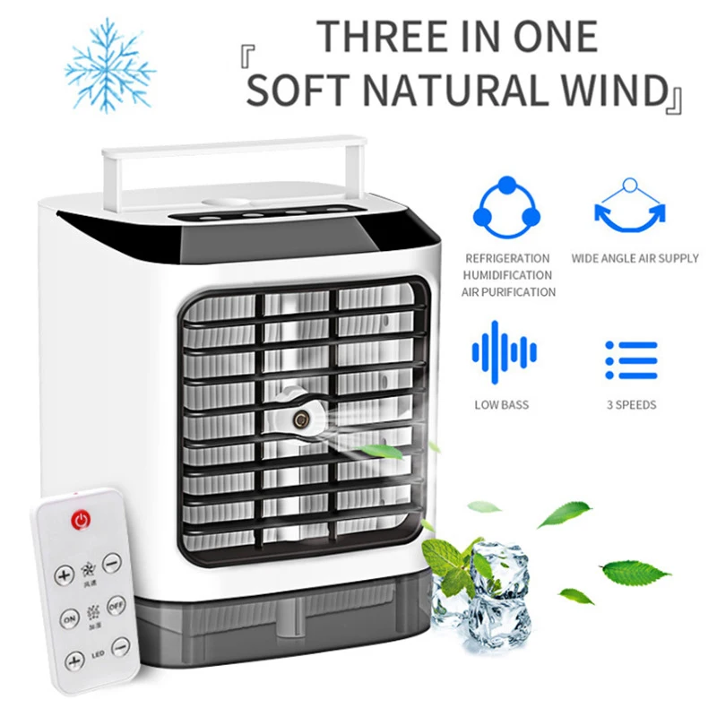 

Portable Air Conditioner Desktop Air Conditioning With Remote Control Air Cooler Fan Humidifier Mini Air Cooling Fan Dropship