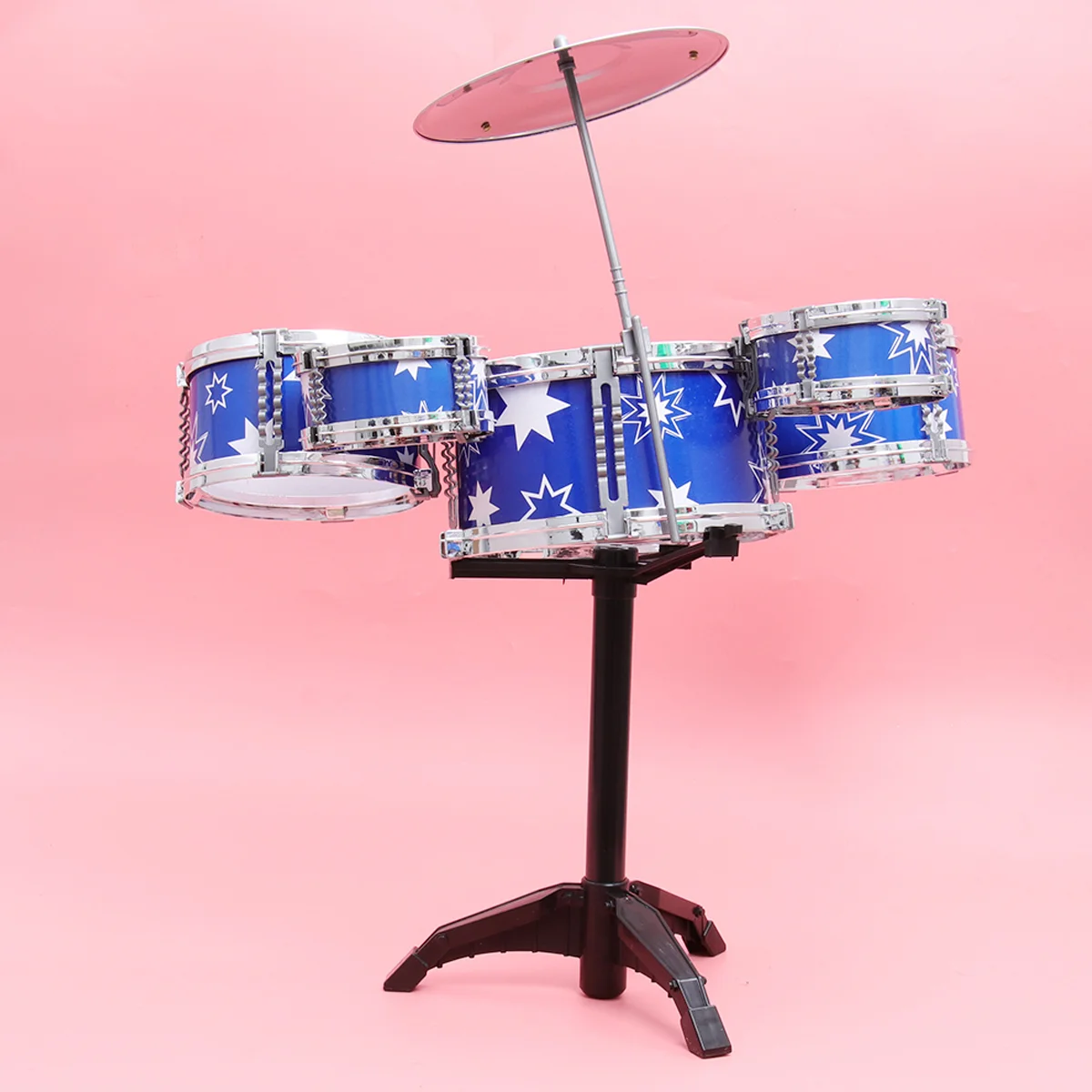 

1 Set of Drum Set Drum Set Lip Stain Sets For Kids Educational Toys for Boys and ( Blue )
