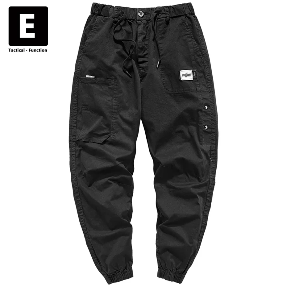 Joggers Men Streetwear Sweatpants Pencil Pants Autumn Function Cargo Pants Harajuku Ankle-length Pants Elastic Waist