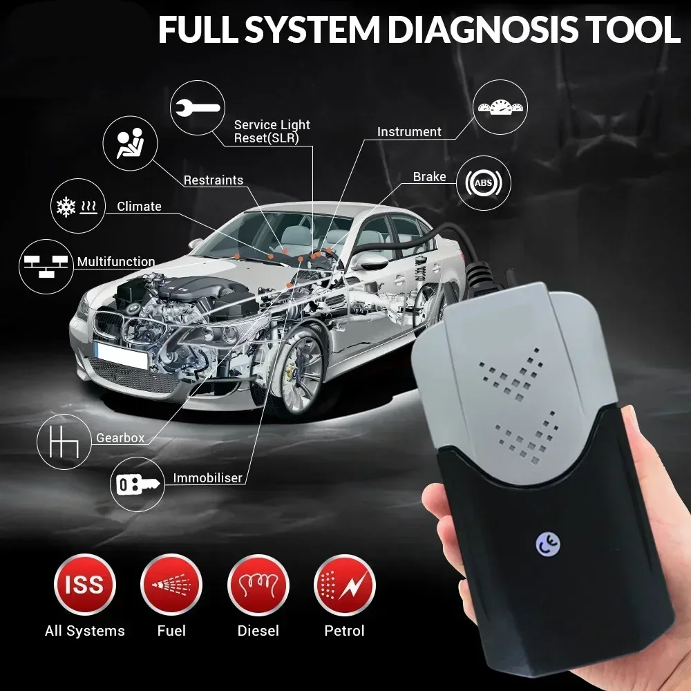 Фото Диагностический инструмент VD Ds150e CDP Tnesf delпароль Orpdc 2024 2021 V3 NEC, диагностический инструмент VCI с генератором ключей, Bluetooth Obd2 сканер, диагностика автомобиля, грузовика №4