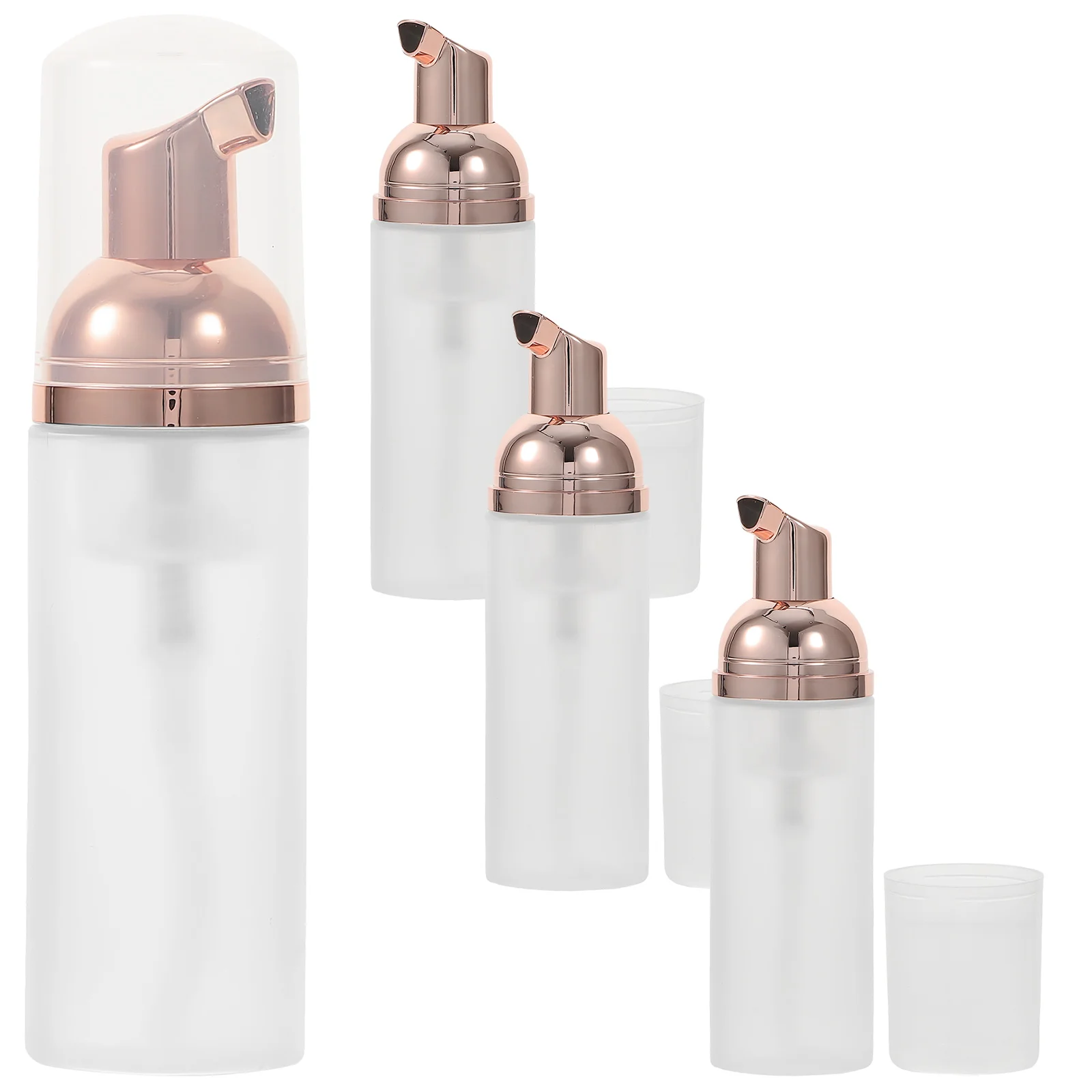 

4 Pcs Bubble Bottle Sub Bottles Travel Containers Liquids Foaming Package Pump Convenient Small Soap Dispenser Frosted