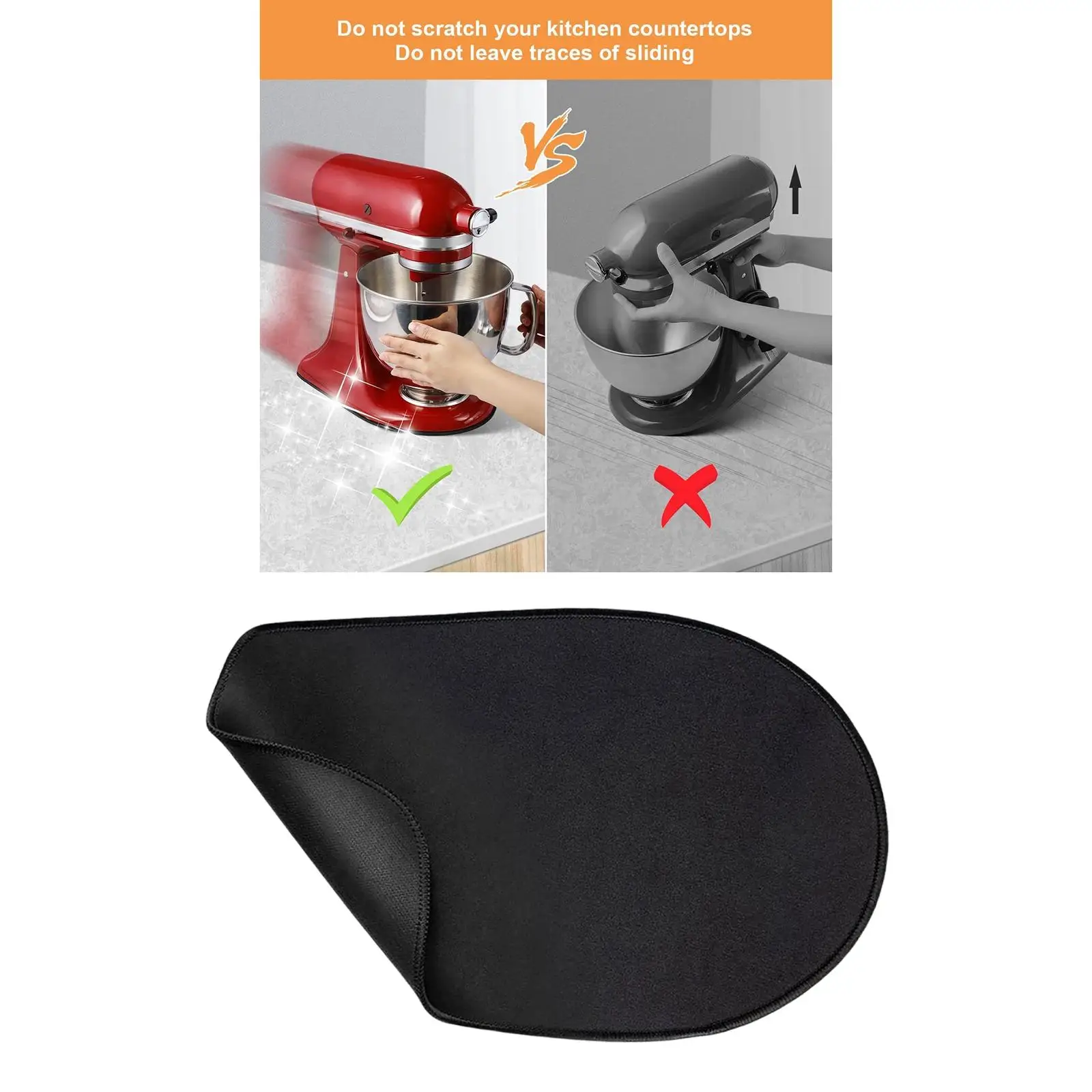 

Rubber Mixer Mover Non-Slip Rolling Tray Mat Kitchen Accessories Sliding Appliance Mats Mixer Slider Mat for Countertop Kitchen