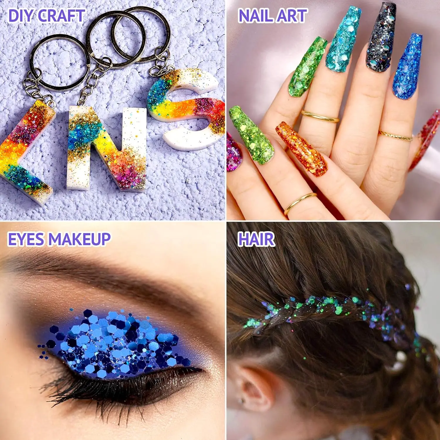 32/24/20 шт. разноцветные блестящие хлопья для дизайна ногтей