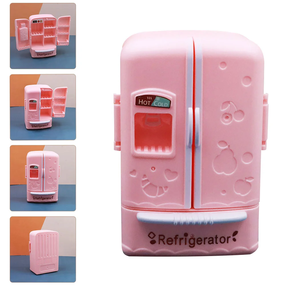 

Playing House Furniture Simulation Mini Refrigerator Decorative Plastic Freezer