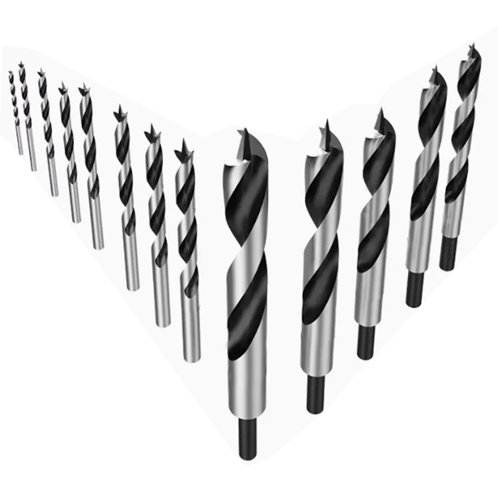 New 1 Pcs Three-tip woodworking drill board hole drill twist