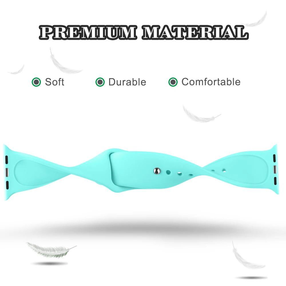 10pcs/lot Silicone Strap For Apple Watch Band 40mm 44mm 38mm 42mm 41mm 45mm Smartwatch band Bracelet For iWatch Series 3 4 5 6 7