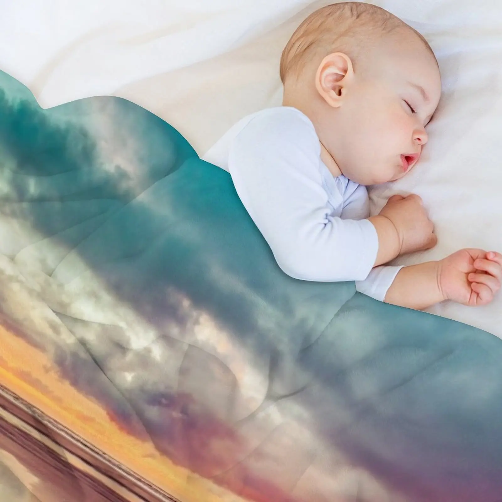 Одеяло с теплой пушистой подкладкой украшение для рождества океан морской пляж