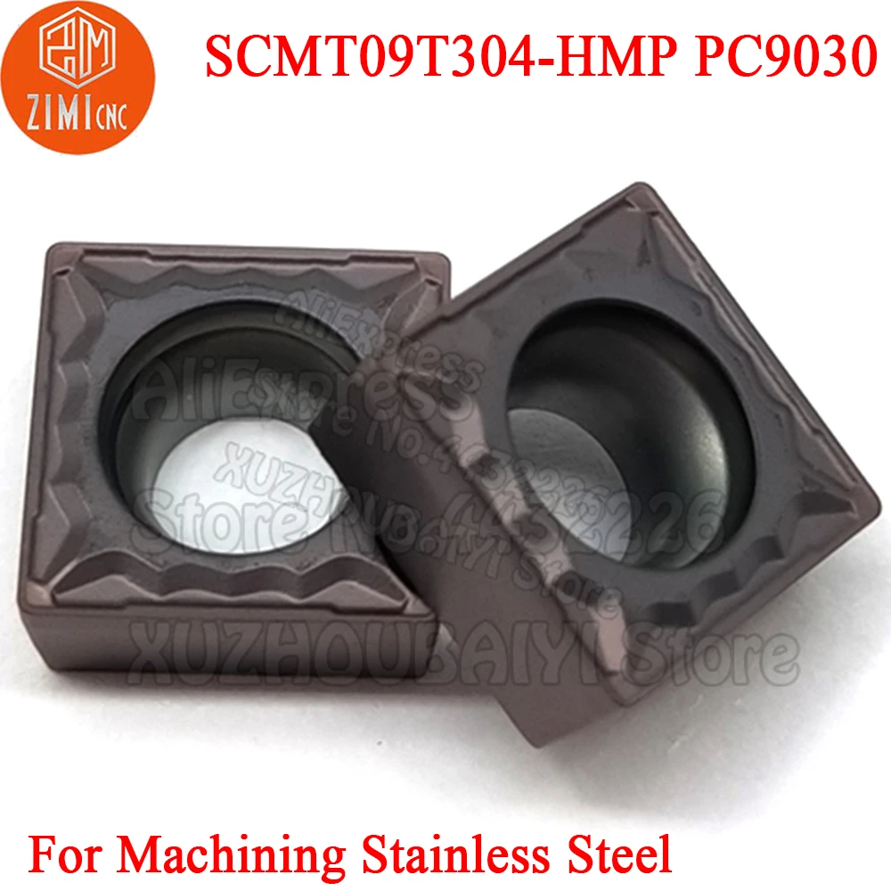 

10P SCMT09T304-HMP PC9030 квадратная твердосплавная вставка scmt32,51 токарный станок с ЧПУ режущие вставки режущее лезвие для обработки нержавеющей стали