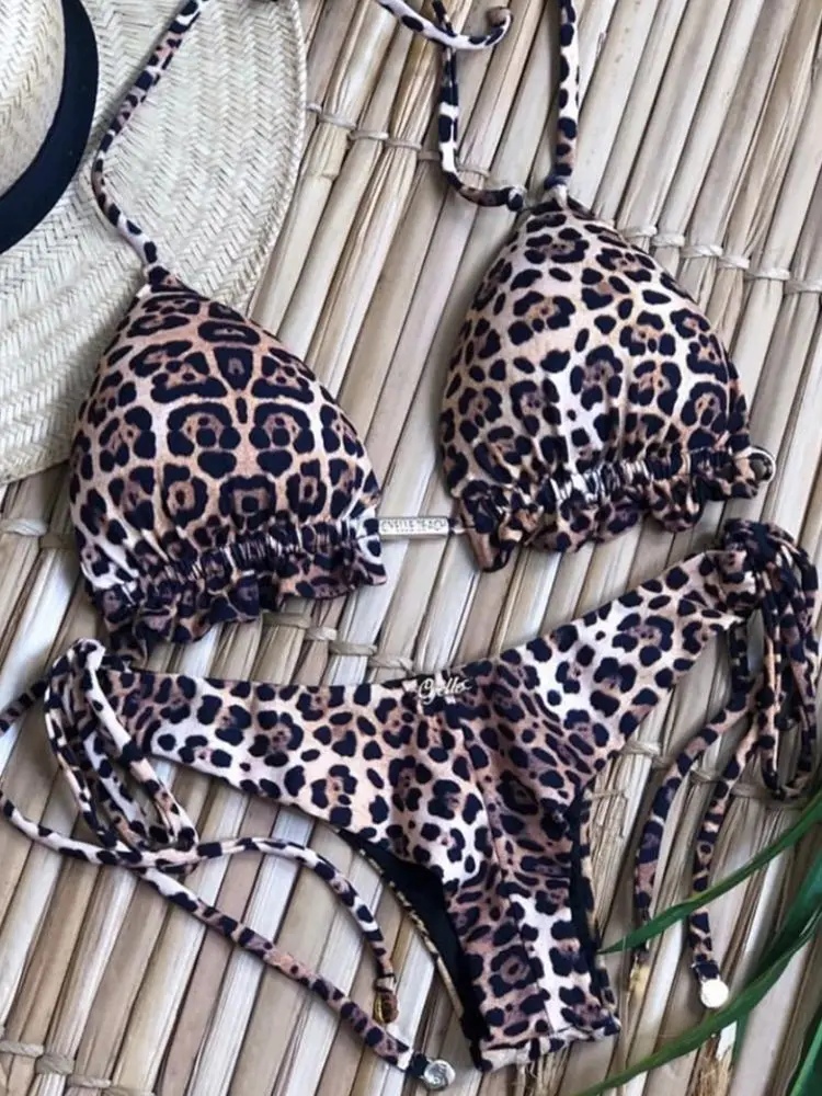 

Leopard Printed Bikinis 2019 Biquini Maillot De Bain Femme Female Bathing Suit Women Swimsuit Sexy Push Up Swimwear Bikini Set
