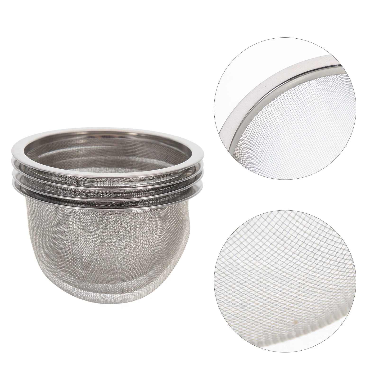 

4 Pcs Mesh Strainer Loose Leaf Infuser Stainless Strainer Fine Mesh Filters Metal Teapot Tea Sieve Tea Strainer Teapot Strainer
