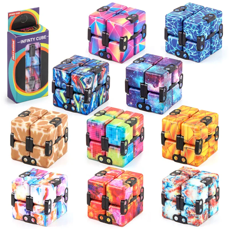 

5 Color Creative Infinite Cube Infinity Cube Magic Stress Relief Cube Office Flip Cubic Puzzle Stop Stress Reliever Autism Toys